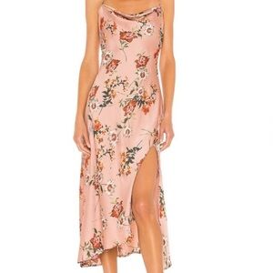 ASTR The Label Gaia floral satin midi dress